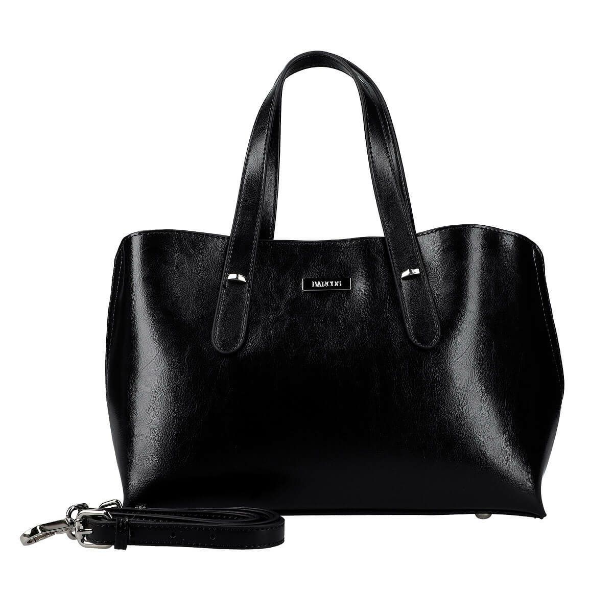 ハンドル部分飾りリベット付き3ｺﾝﾊﾟｰﾄﾒﾝﾄ 2wayﾚｻﾞｰﾊﾞｯｸﾞ