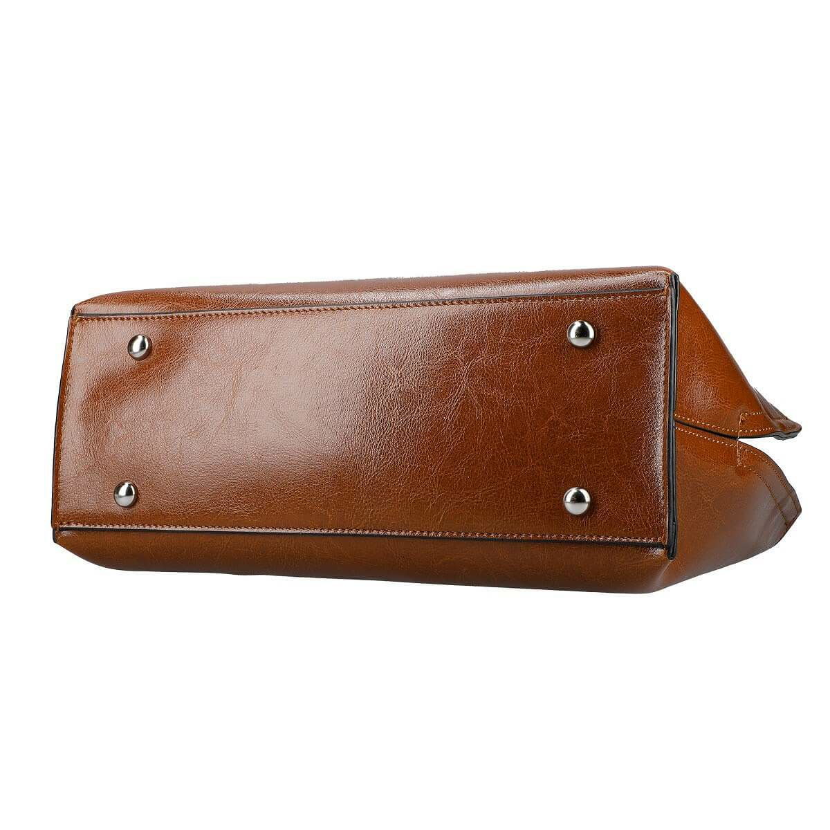 ハンドル部分飾りリベット付き3ｺﾝﾊﾟｰﾄﾒﾝﾄ 2wayﾚｻﾞｰﾊﾞｯｸﾞ