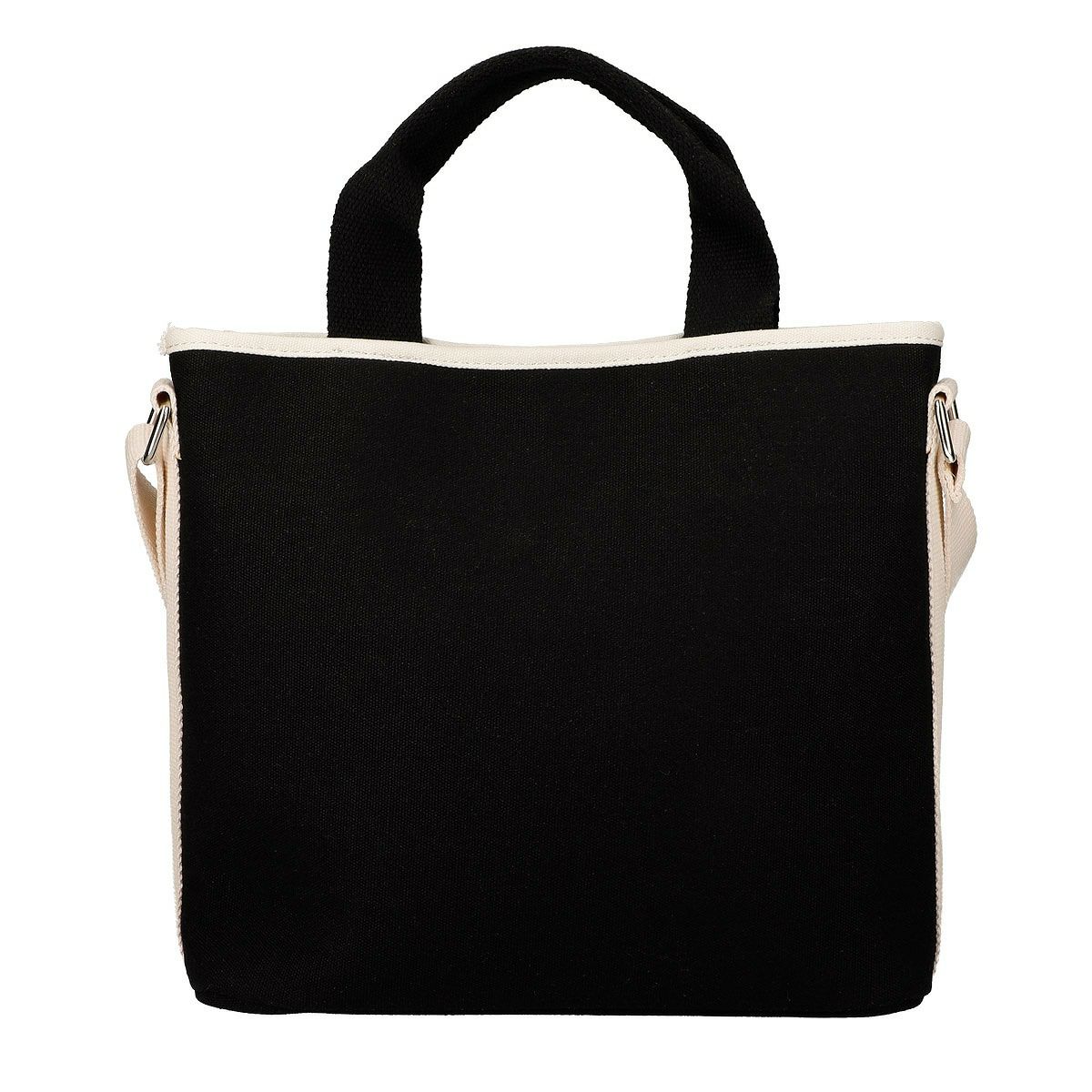 キャンバス2wayフロントポケット付きトートバッグ