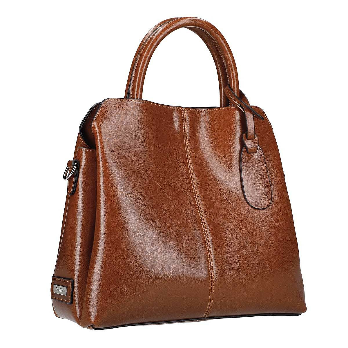 2wayレザーチャーム付きハンドバッグ