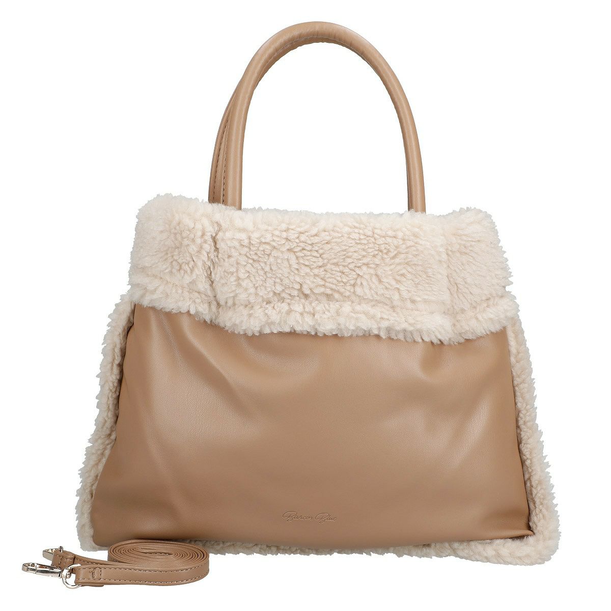 エコボア×PU もこもこリバーシブルバッグ