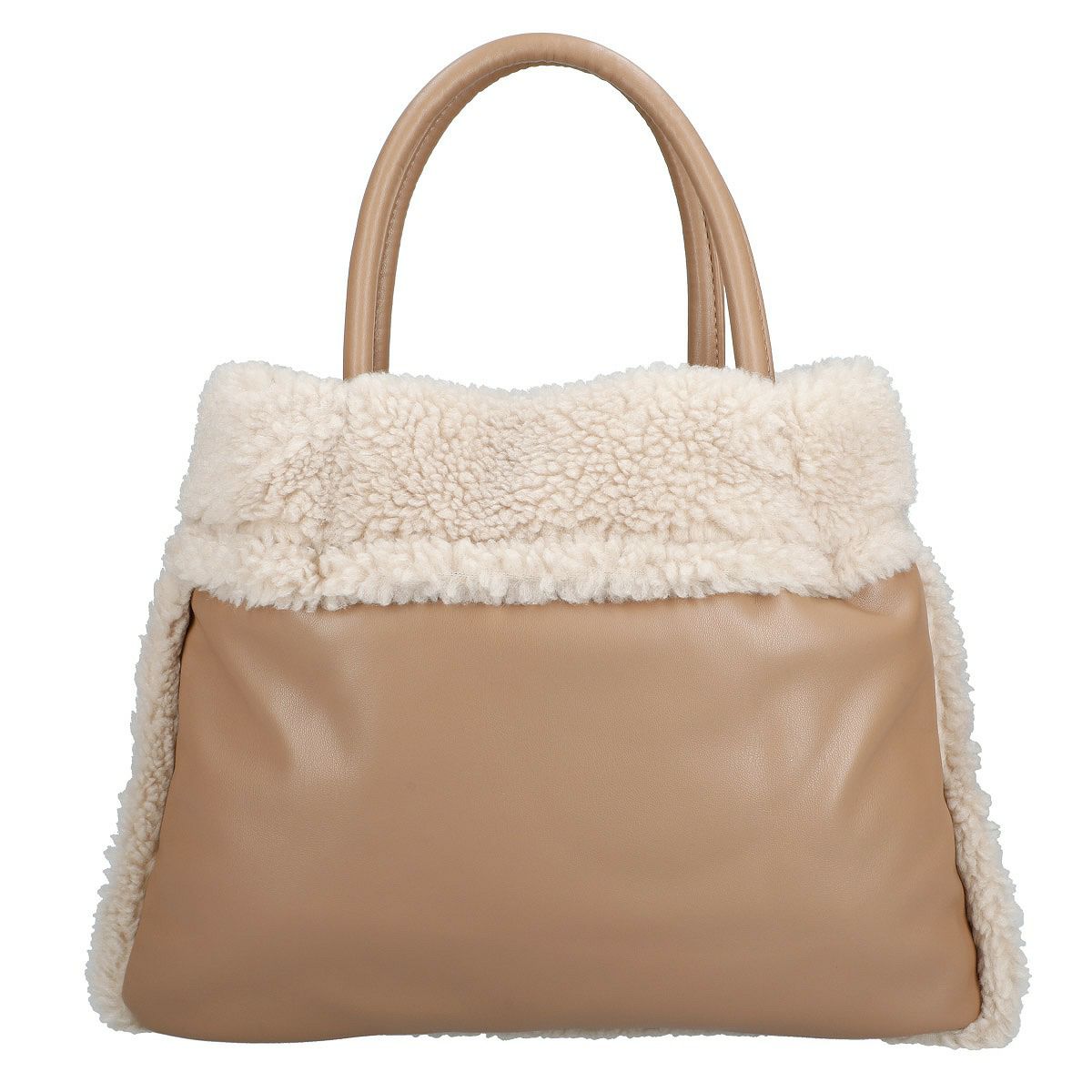 エコボア×PU もこもこリバーシブルバッグ