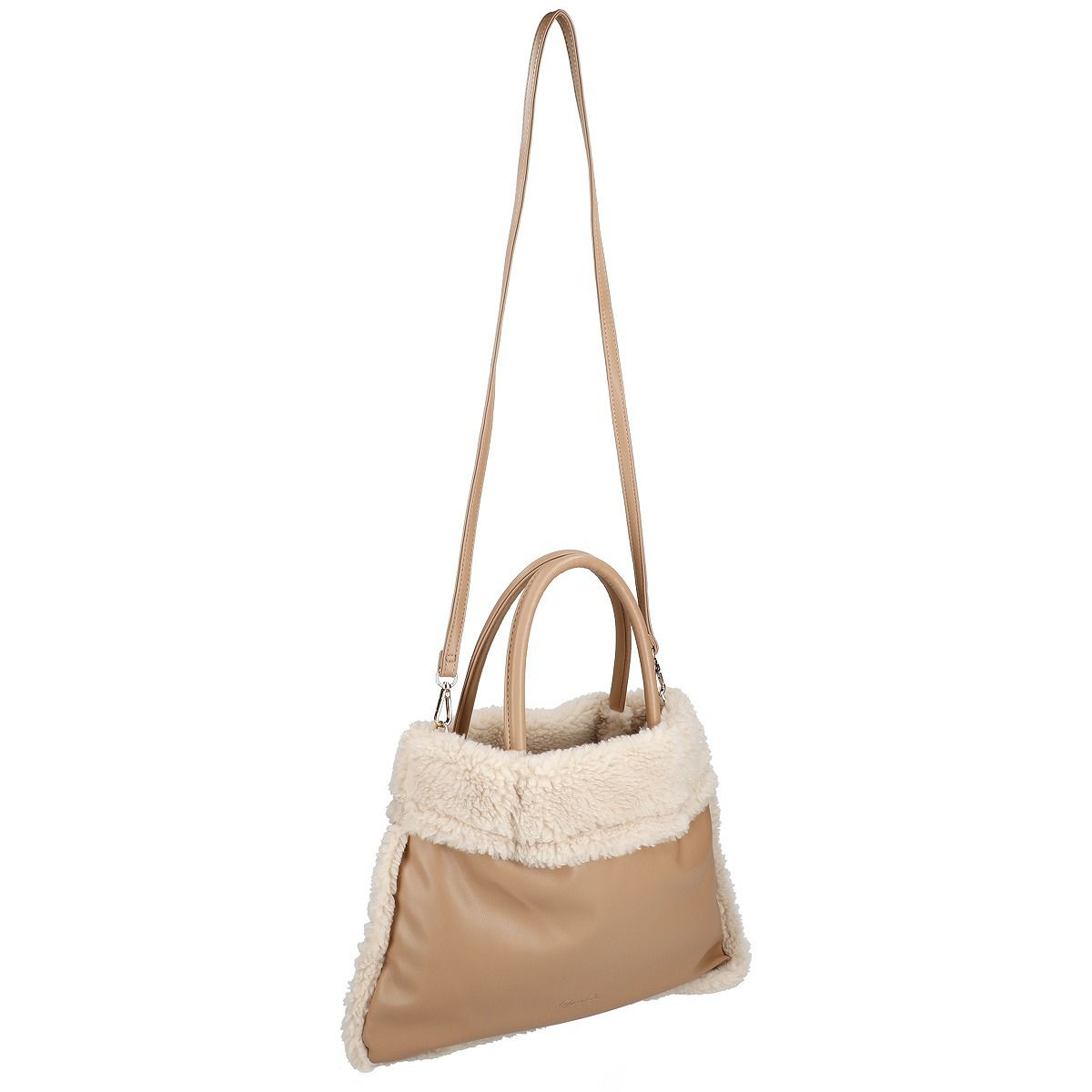 エコボア×PU もこもこリバーシブルバッグ