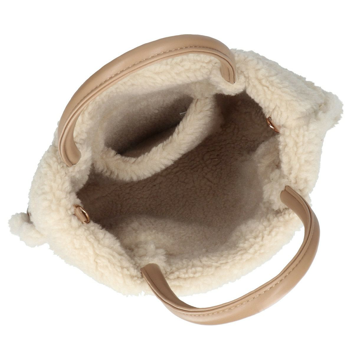 エコボア×PU もこもこリバーシブルバッグ