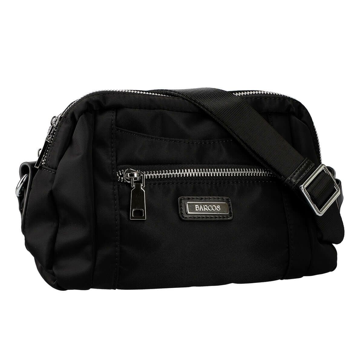 フロントメタルロゴ付きナイロンポシェット