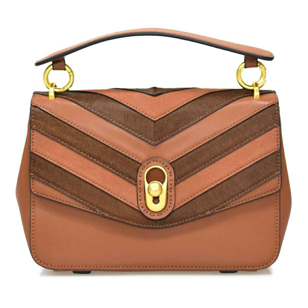 異素材コンビ2wayハンドバッグ