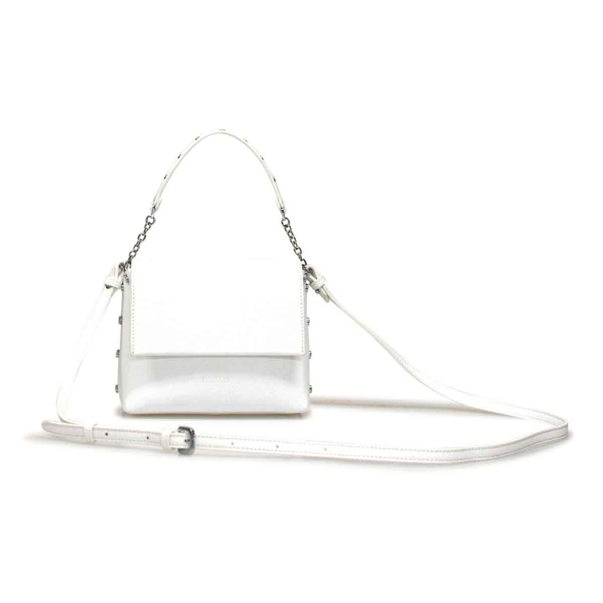 スタッズレザーミニポシェット