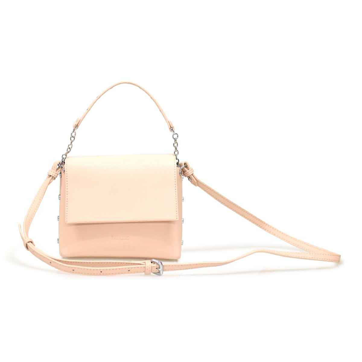 スタッズレザーミニポシェット