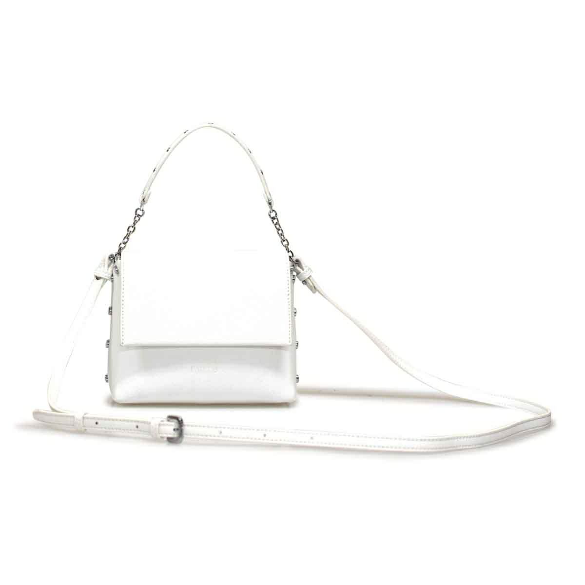 スタッズレザーミニポシェット