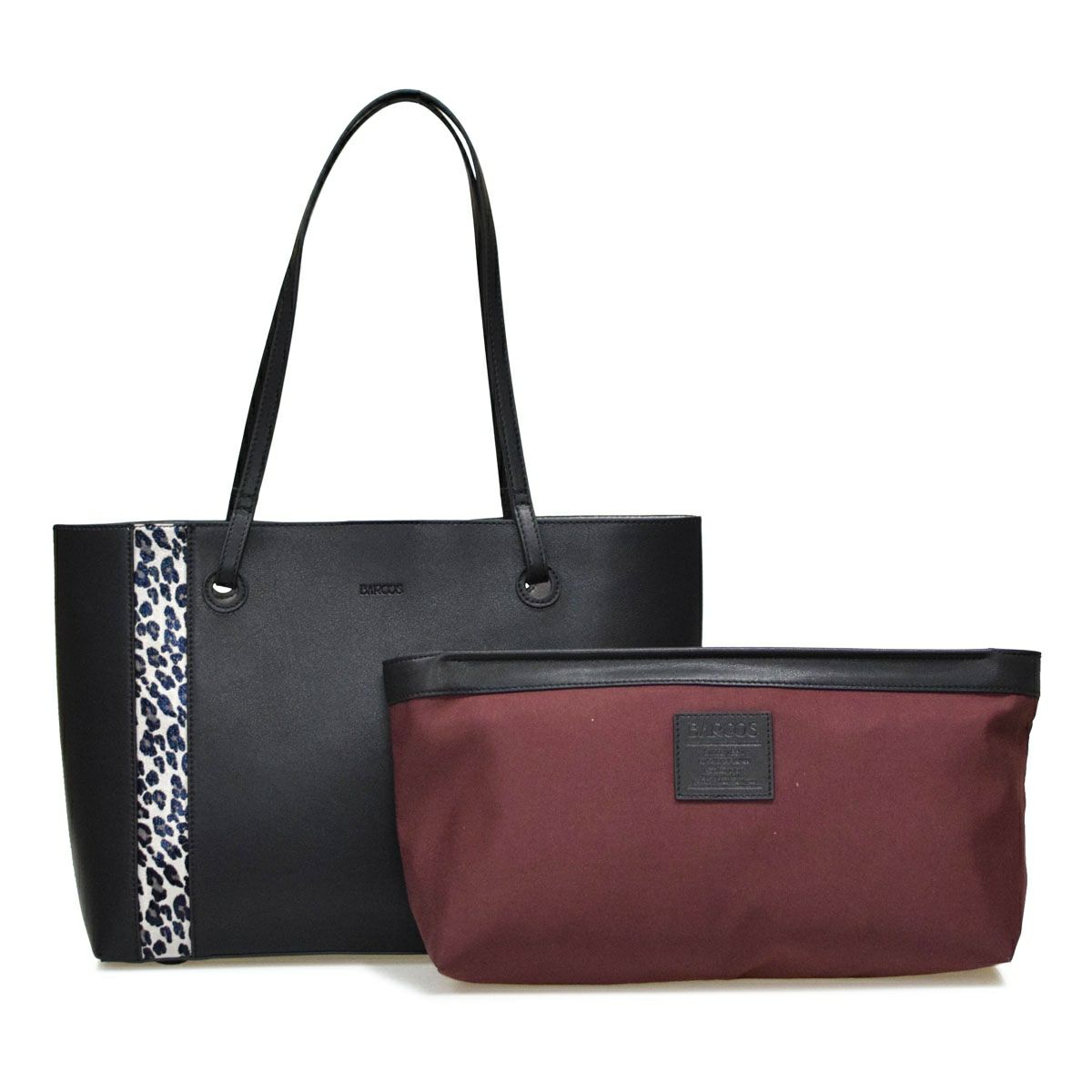 レオパード柄切り替えしトートバッグ