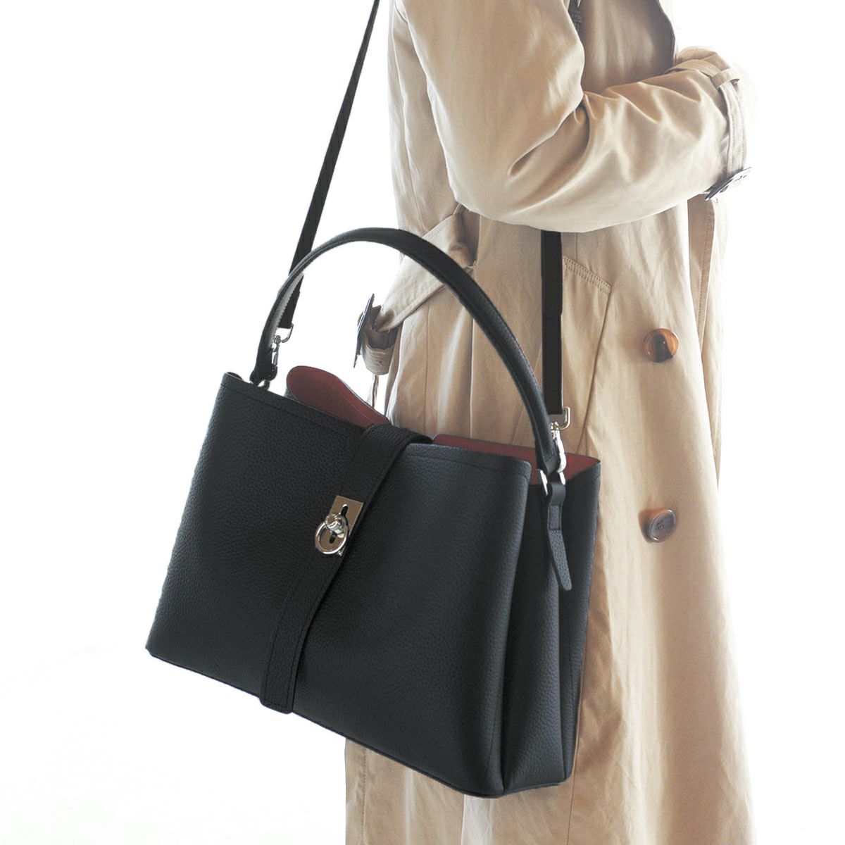 シュリンクレザー2wayショルダーバッグ セリーナ