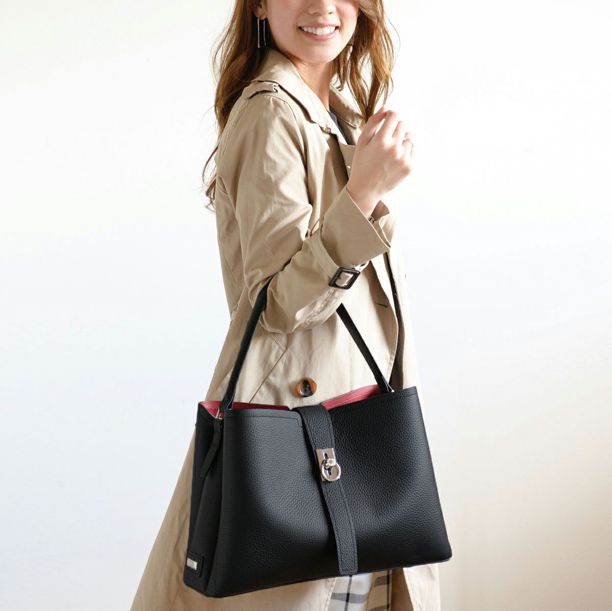 BELLMER ベルメール ハンドバッグ WOLIN 牛革 2WAY ショルダーバッグ  