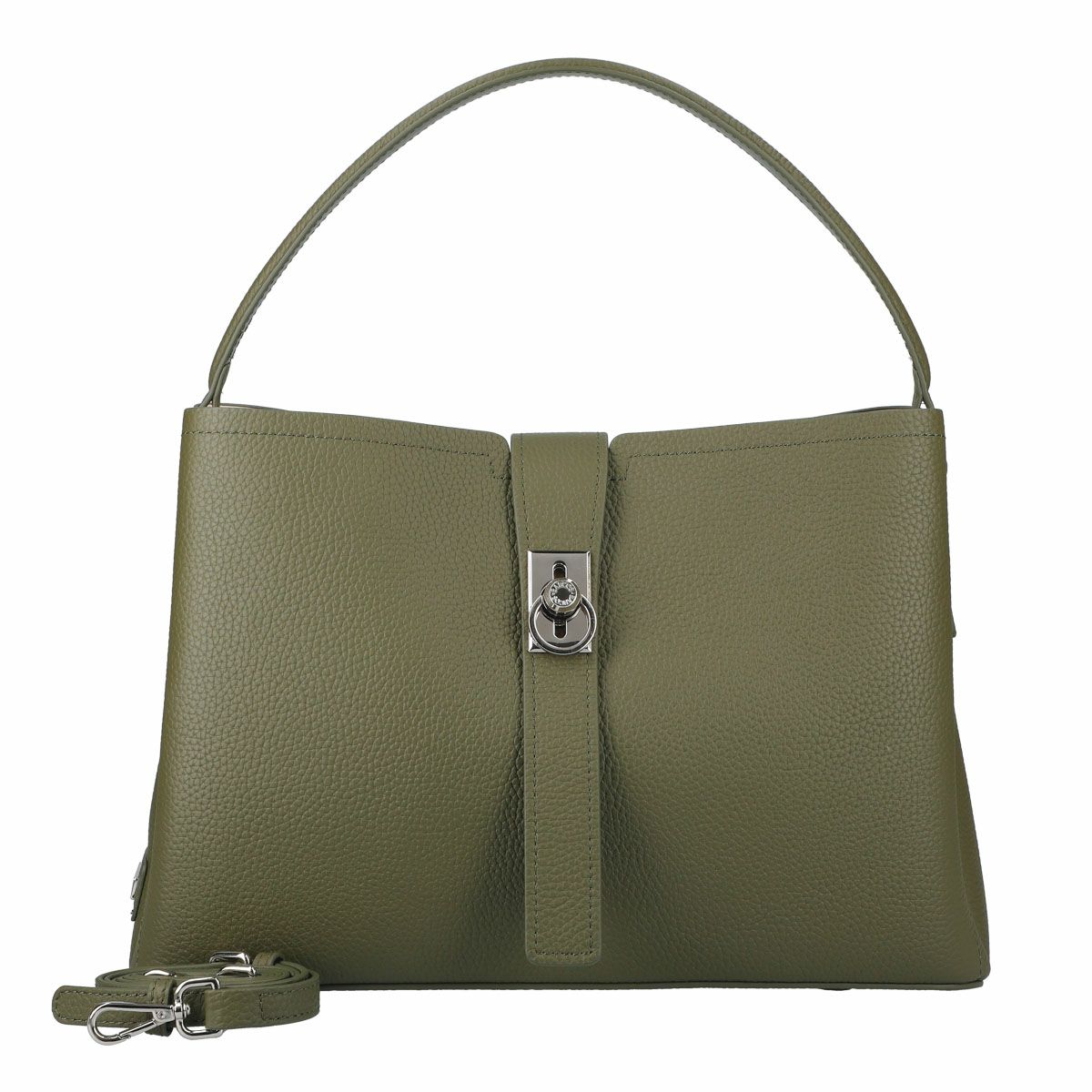 【セット商品】シュリンクレザー ショルダーバッグ & 背面ポケット付きロングウォレット