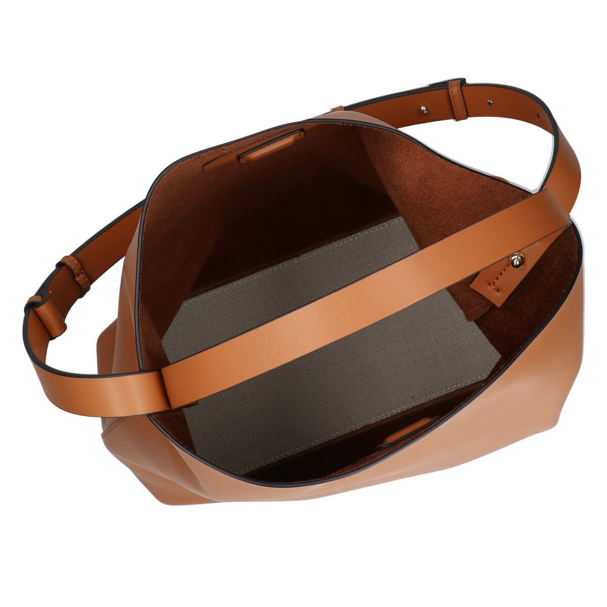 本革レザーポーチ付きトートバッグ