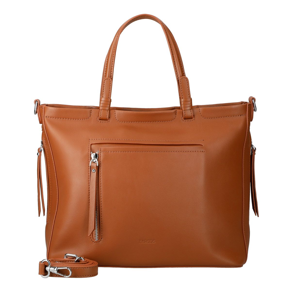 本革レザー2wayファスナーデザインハンドバッグ