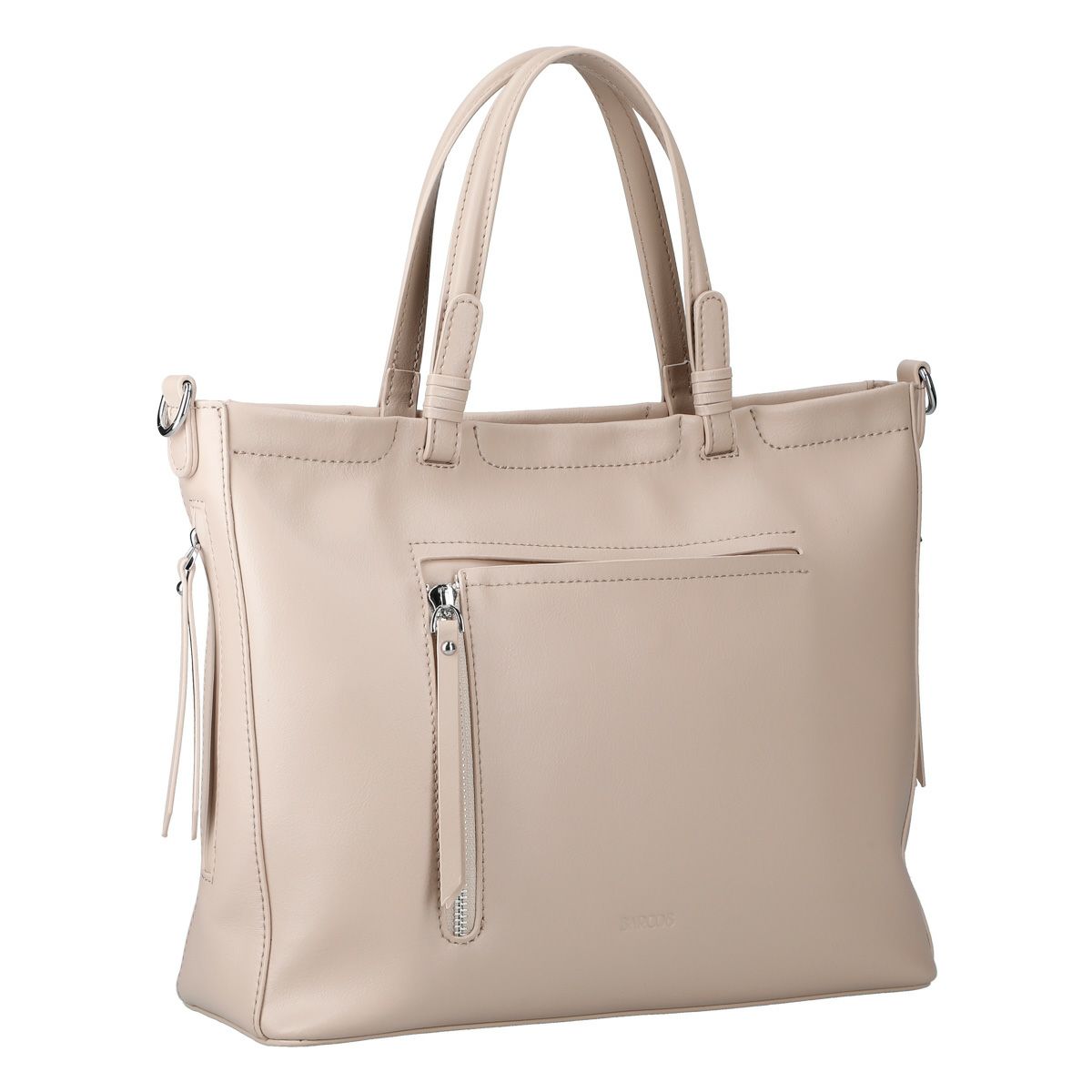 本革レザー2wayファスナーデザインハンドバッグ