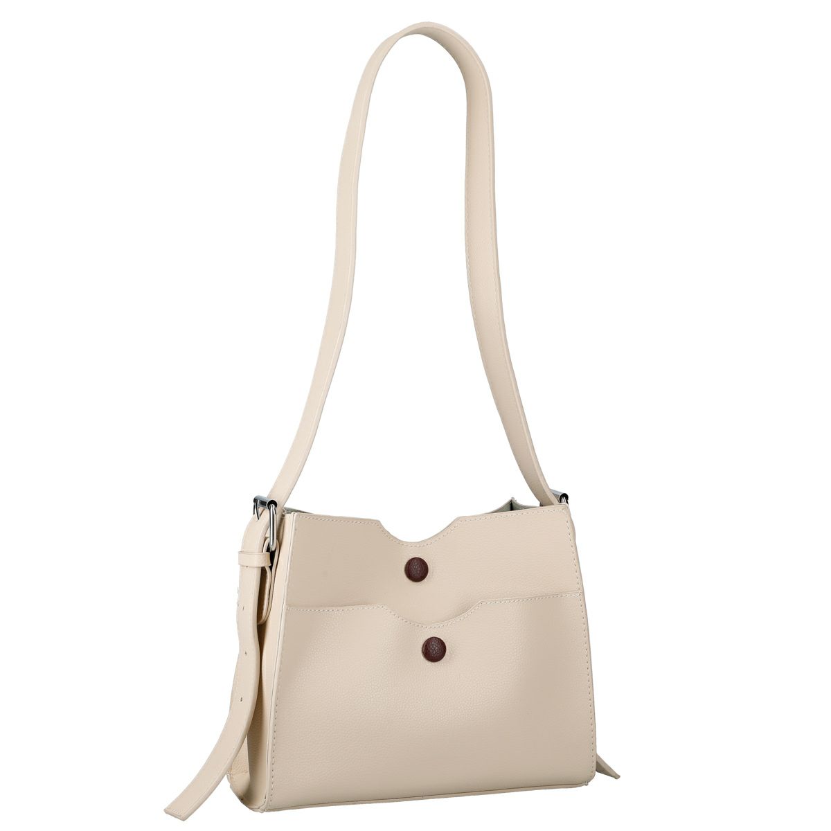 くるみボタンスクエアショルダーバック