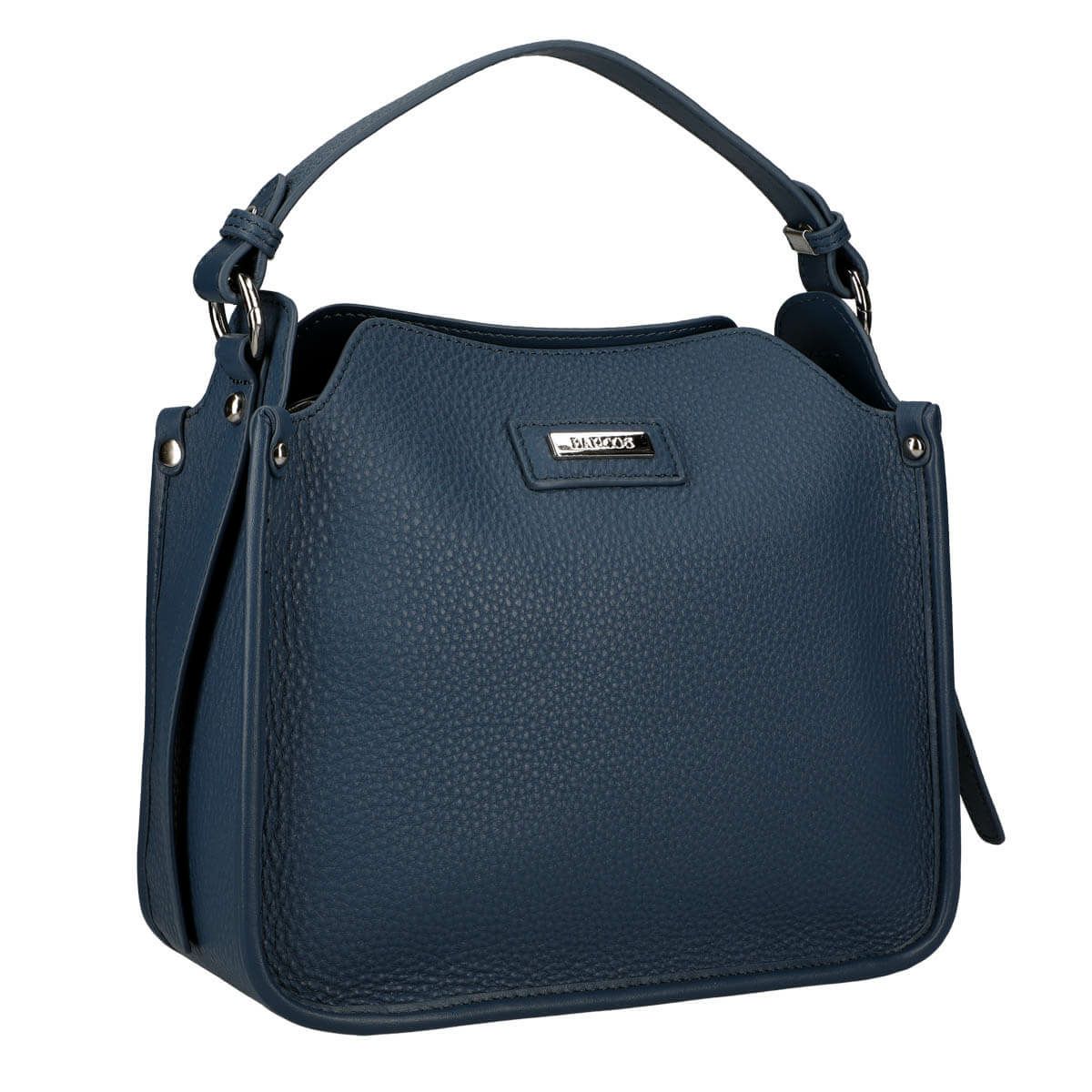 牛革3wayメタルロゴ付き1本手ハンドバッグ