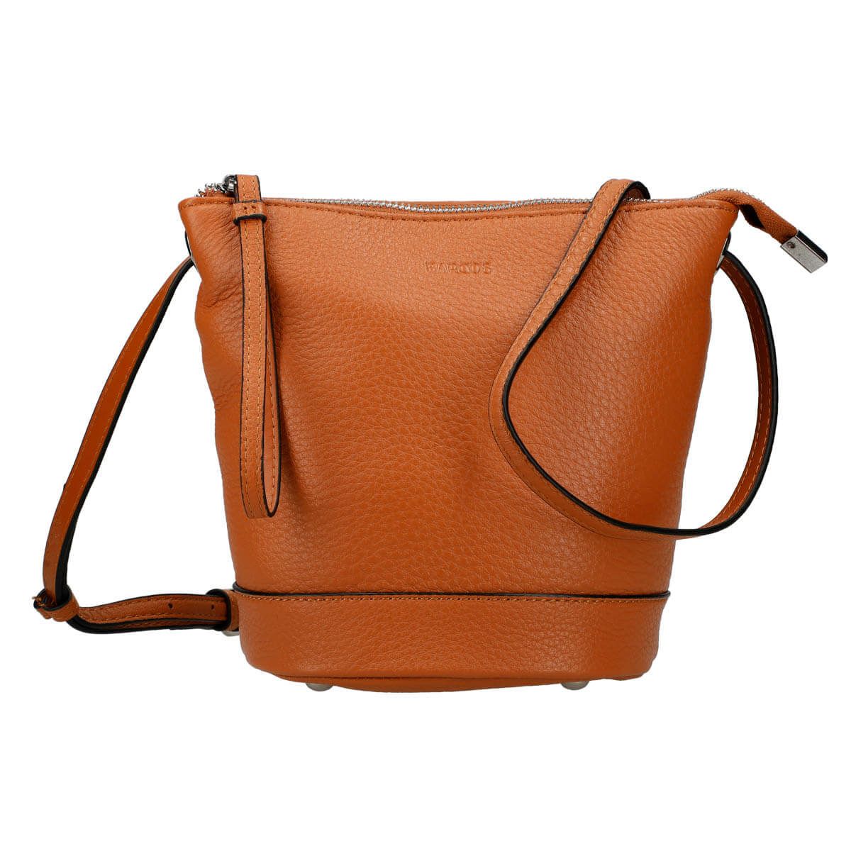 牛革シュリンクレザー切り替えショルダーバッグ