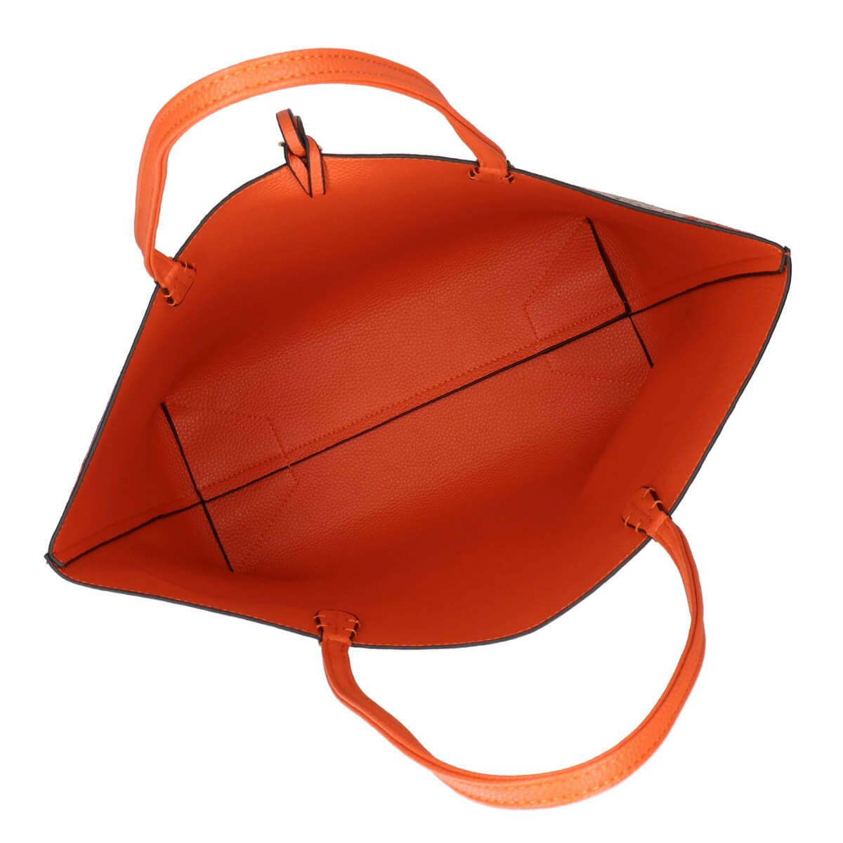 編み込み風プリントトートバック