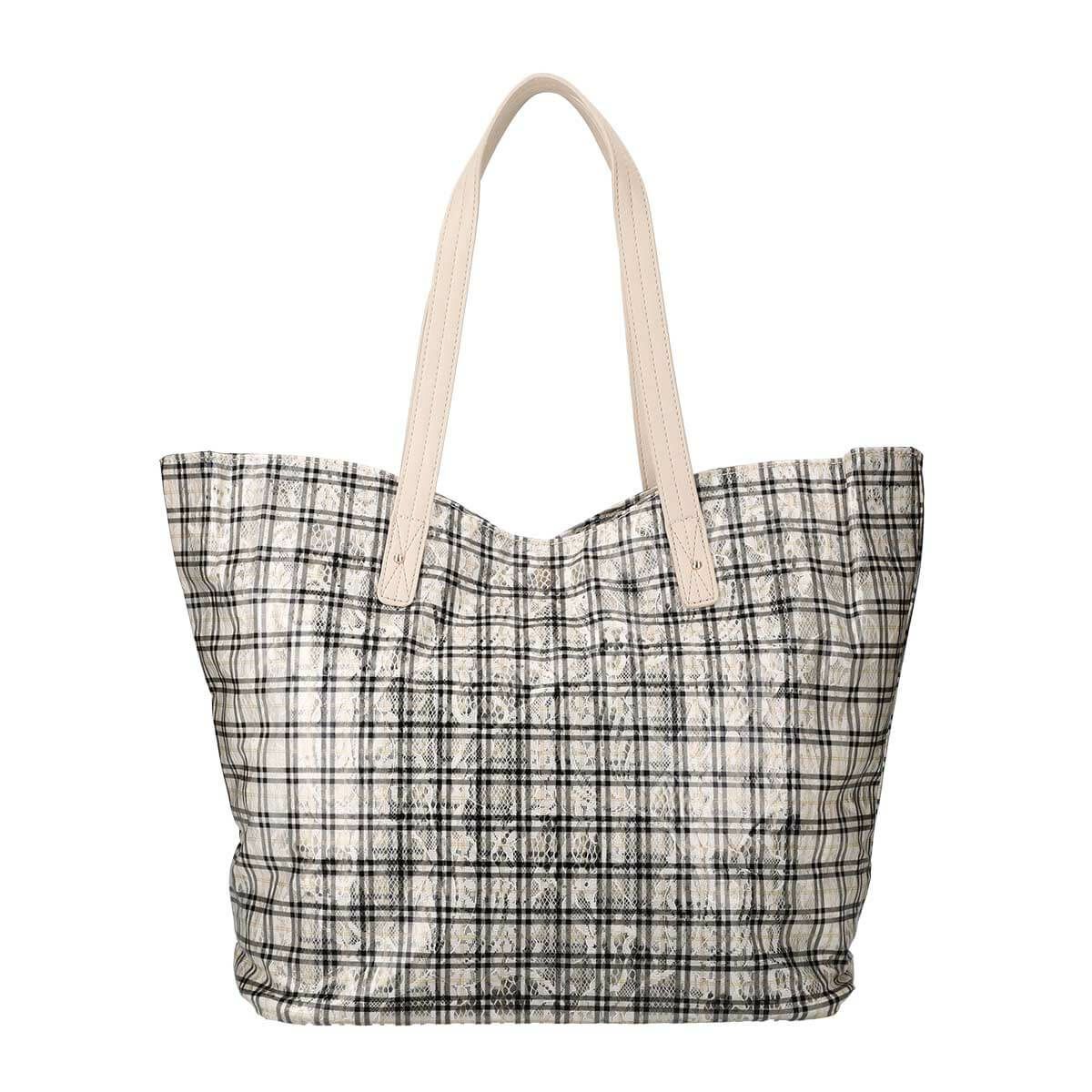 内側レースデザイントートバッグ