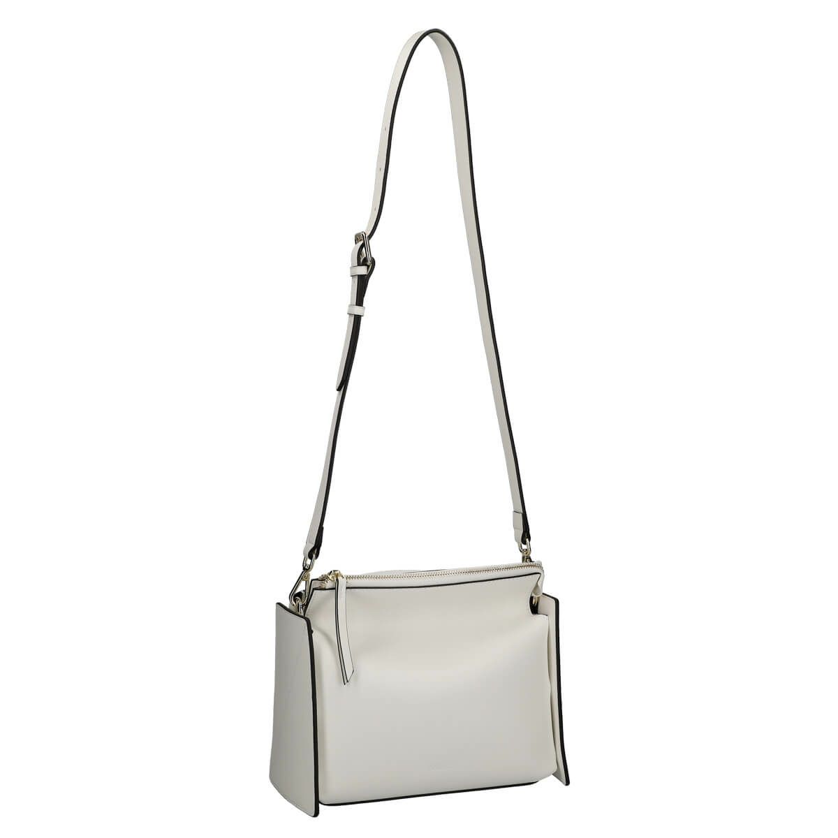 長方形型レザー1本手ハンドバッグ