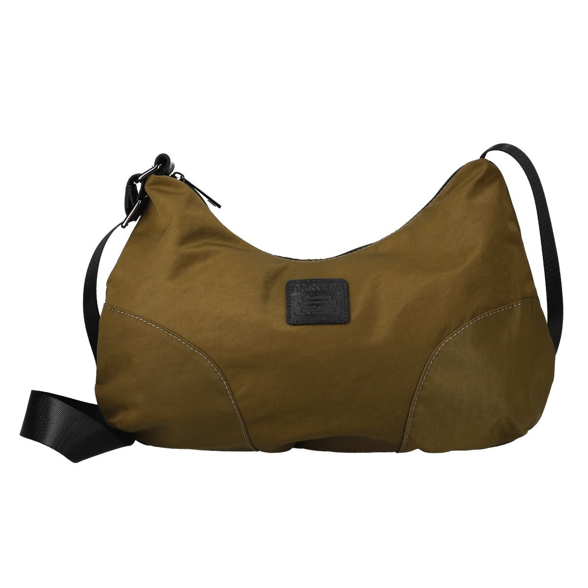 切返しデザインナイロンショルダーバッグ