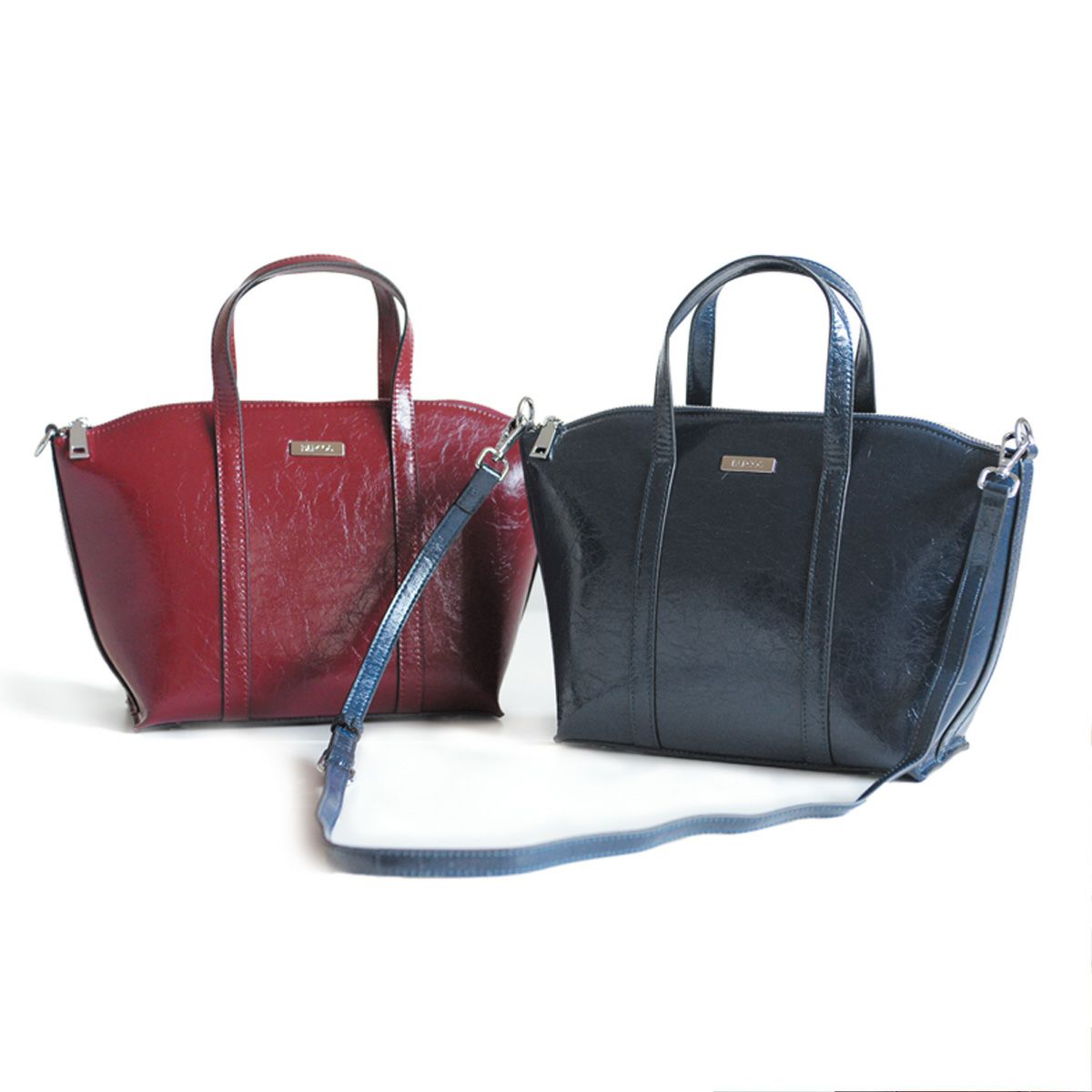 本革レザー和紙風デザイン2wayハンドバッグ