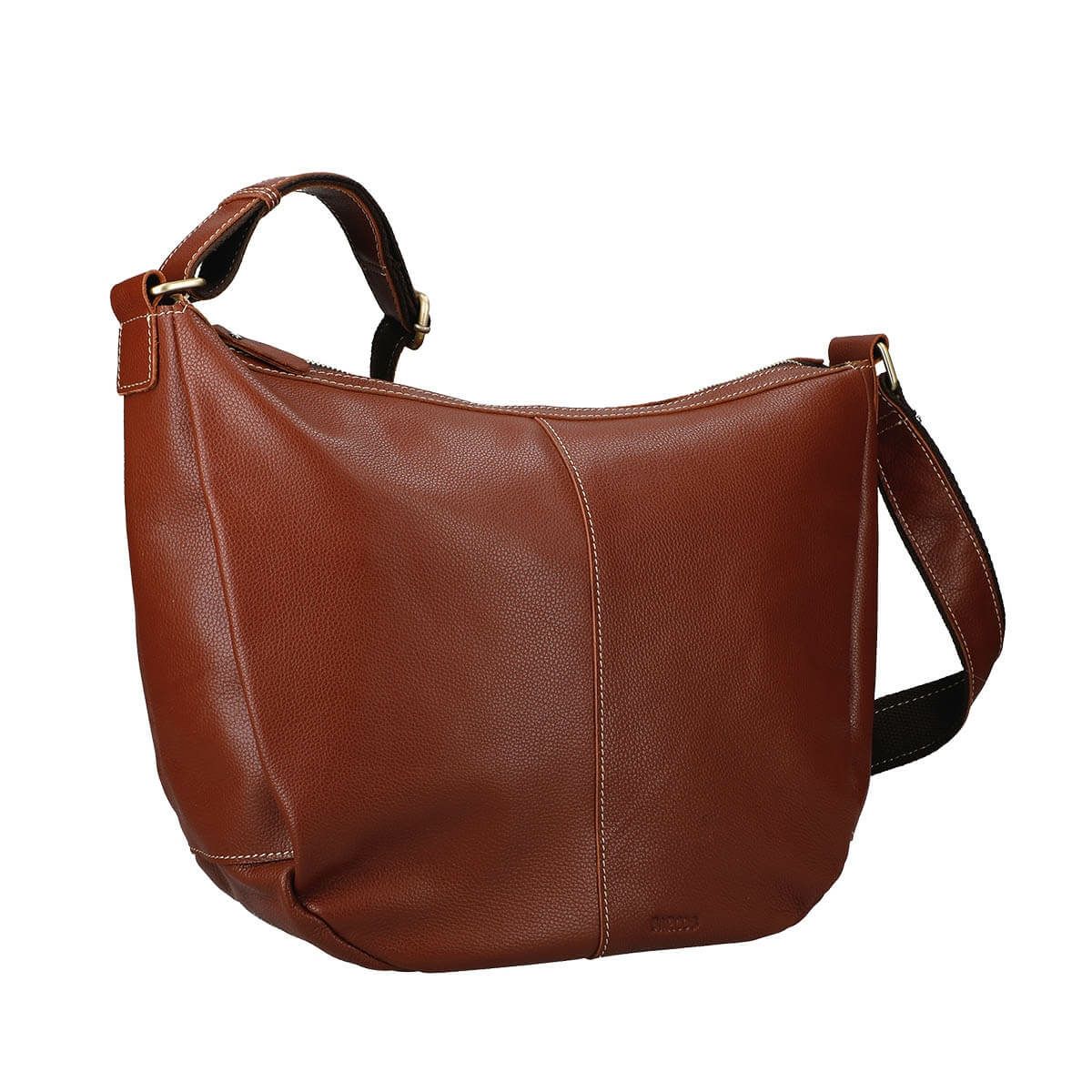 レザーラウンドショルダーバッグ