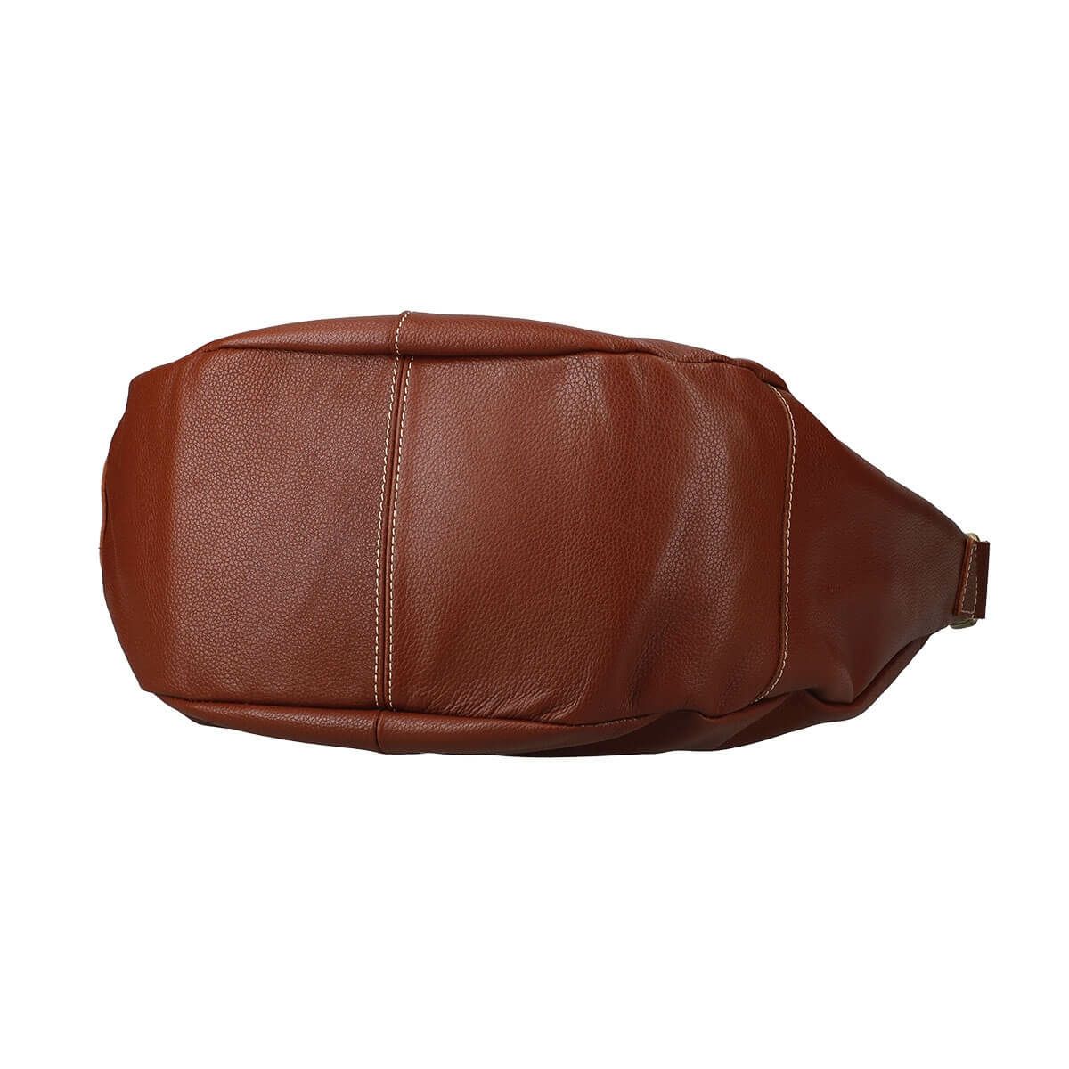 レザーラウンドショルダーバッグ