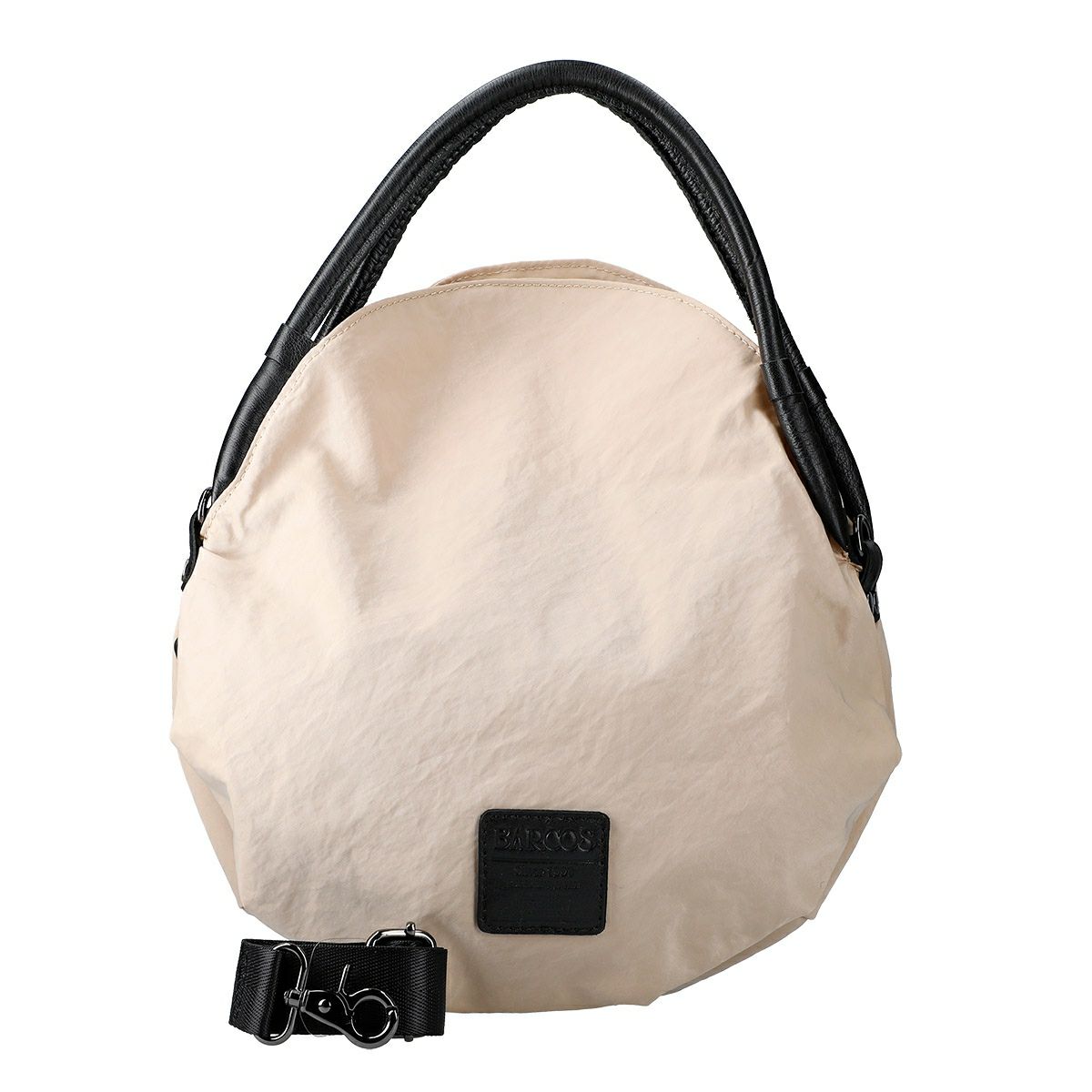 切返しデザインナイロンハンドバッグ