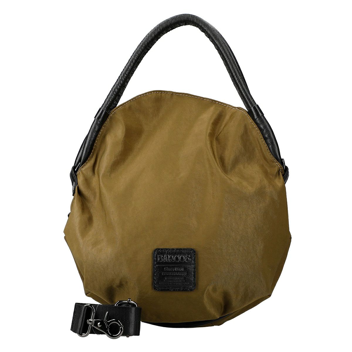 切返しデザインナイロンハンドバッグ