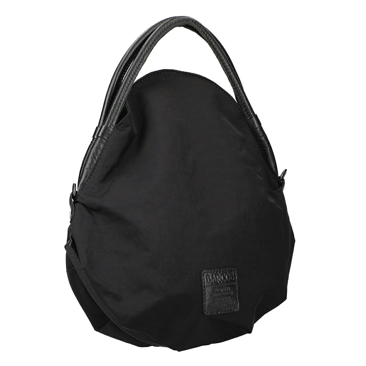 切返しデザインナイロンハンドバッグ