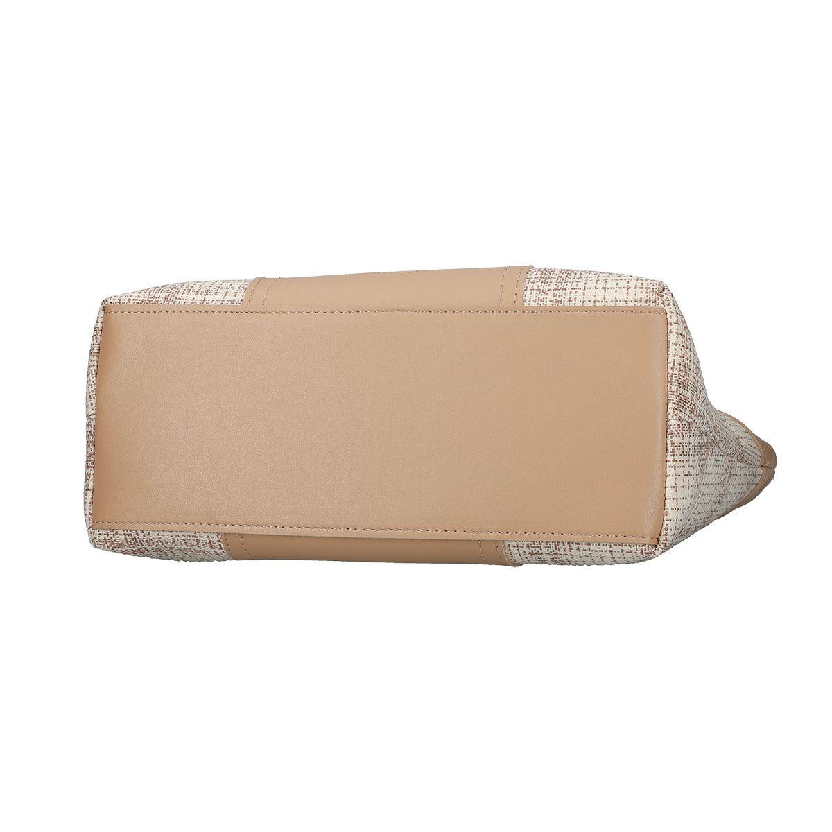 フロント金具付き異素材組み合わせトートバッグ