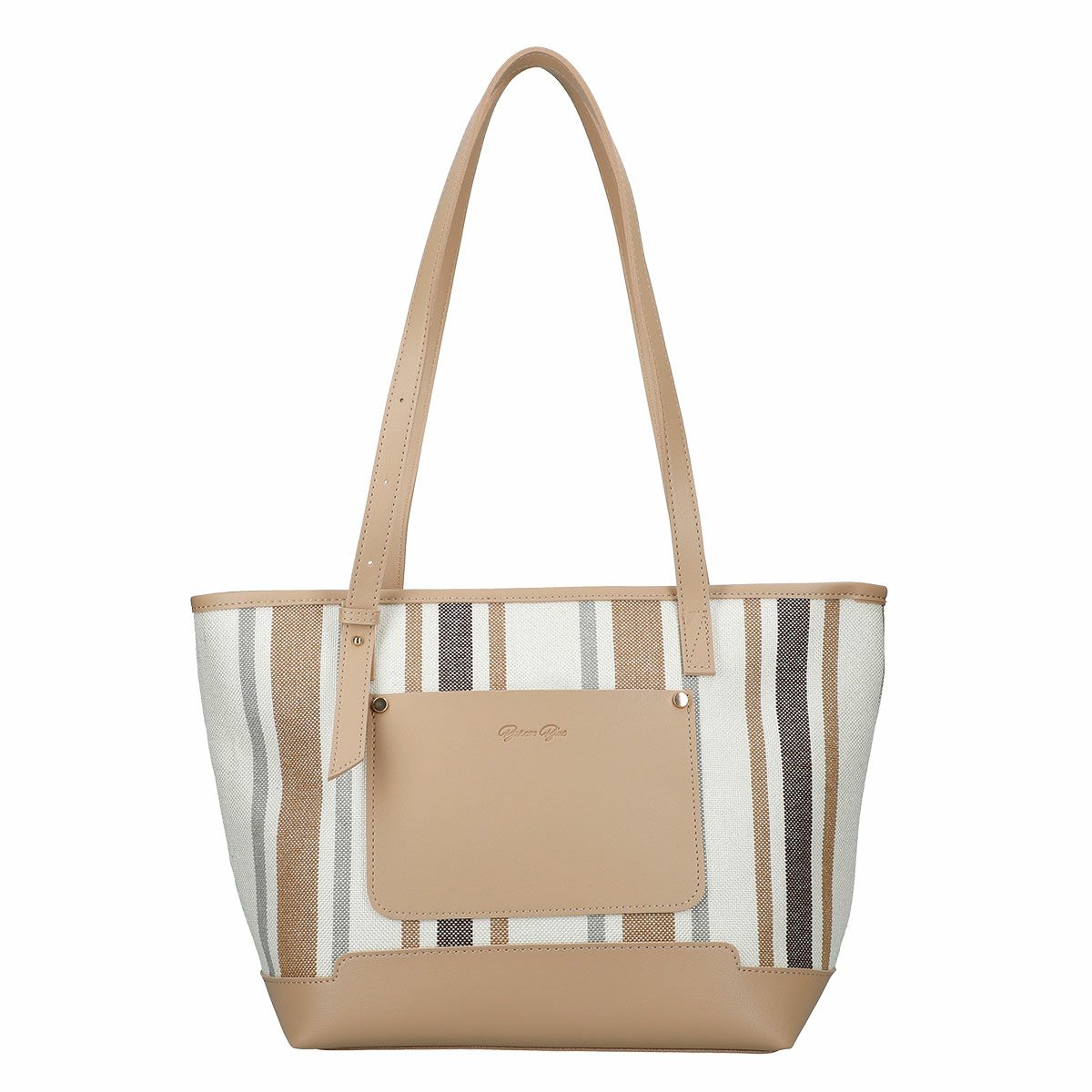 ストライプトートバッグ