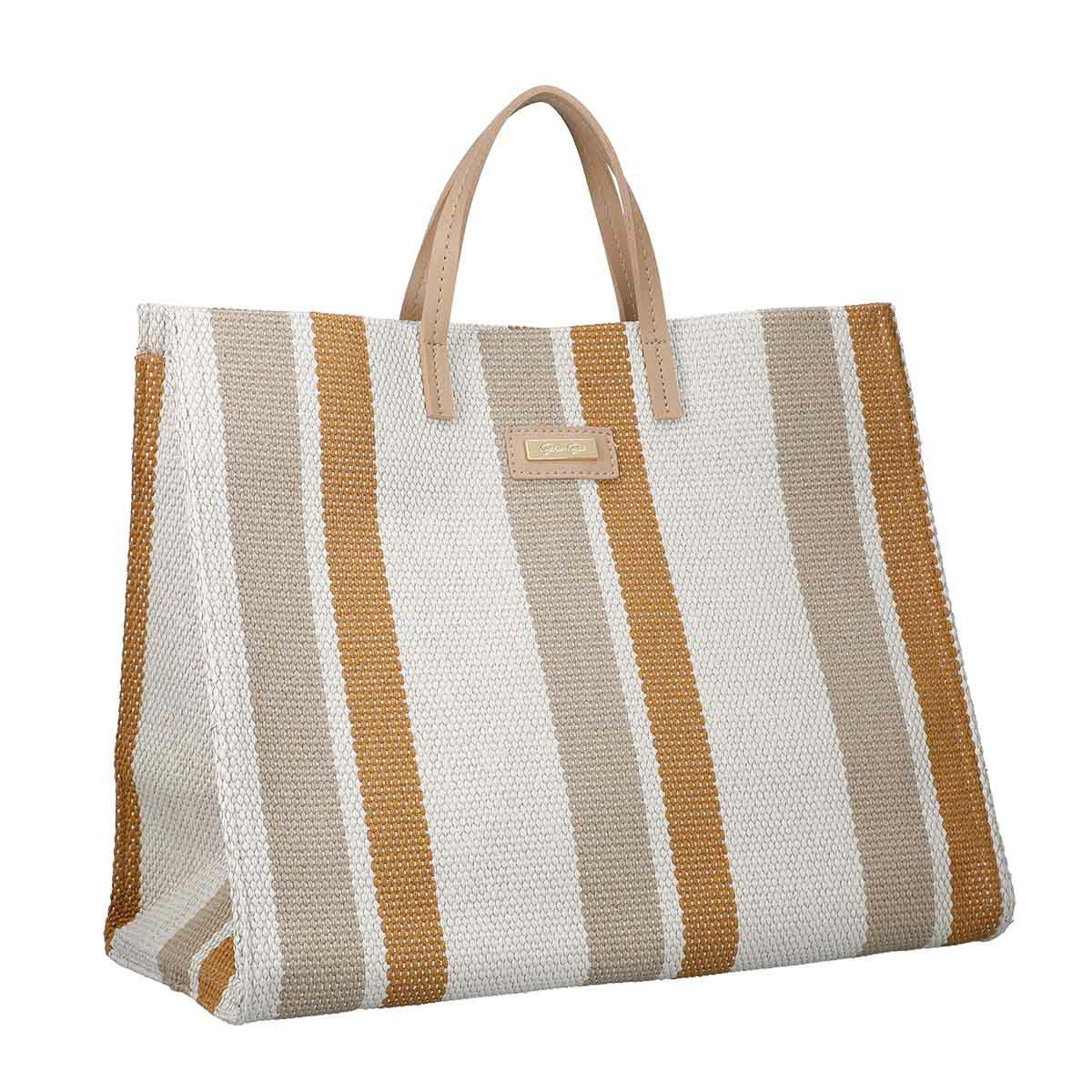 2wayストライプハンドバッグ