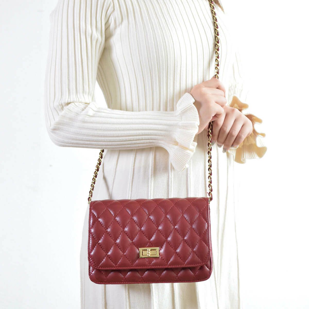 キルティングチェーンショルダーバッグ