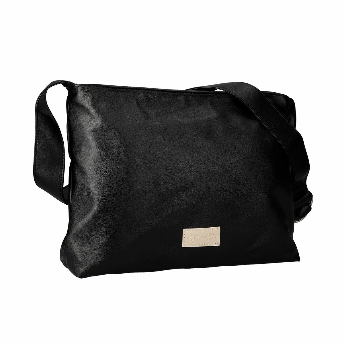 フロントロゴ付きシンプルショルダーバッグ