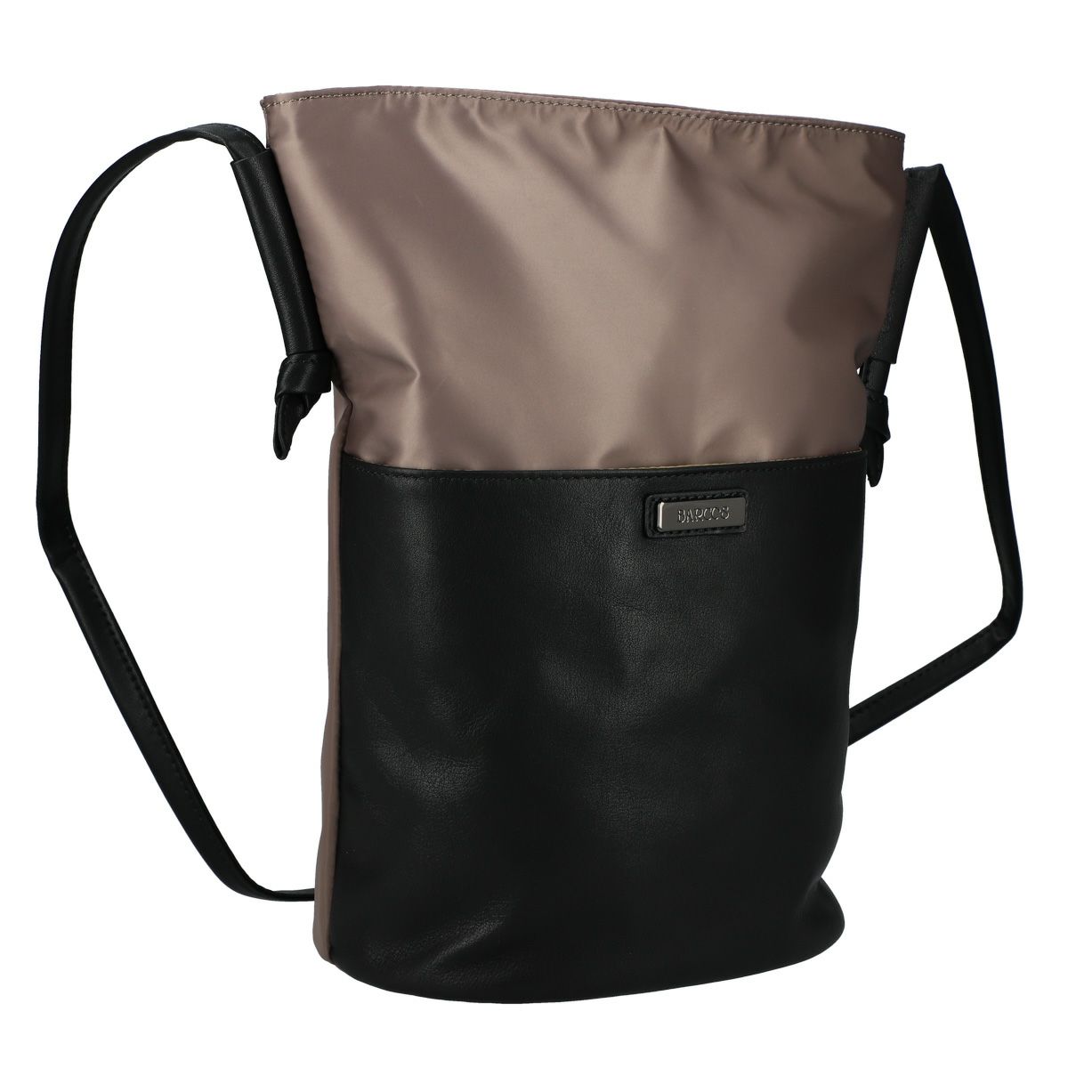 異素材切り替えナイロンショルダーバッグ