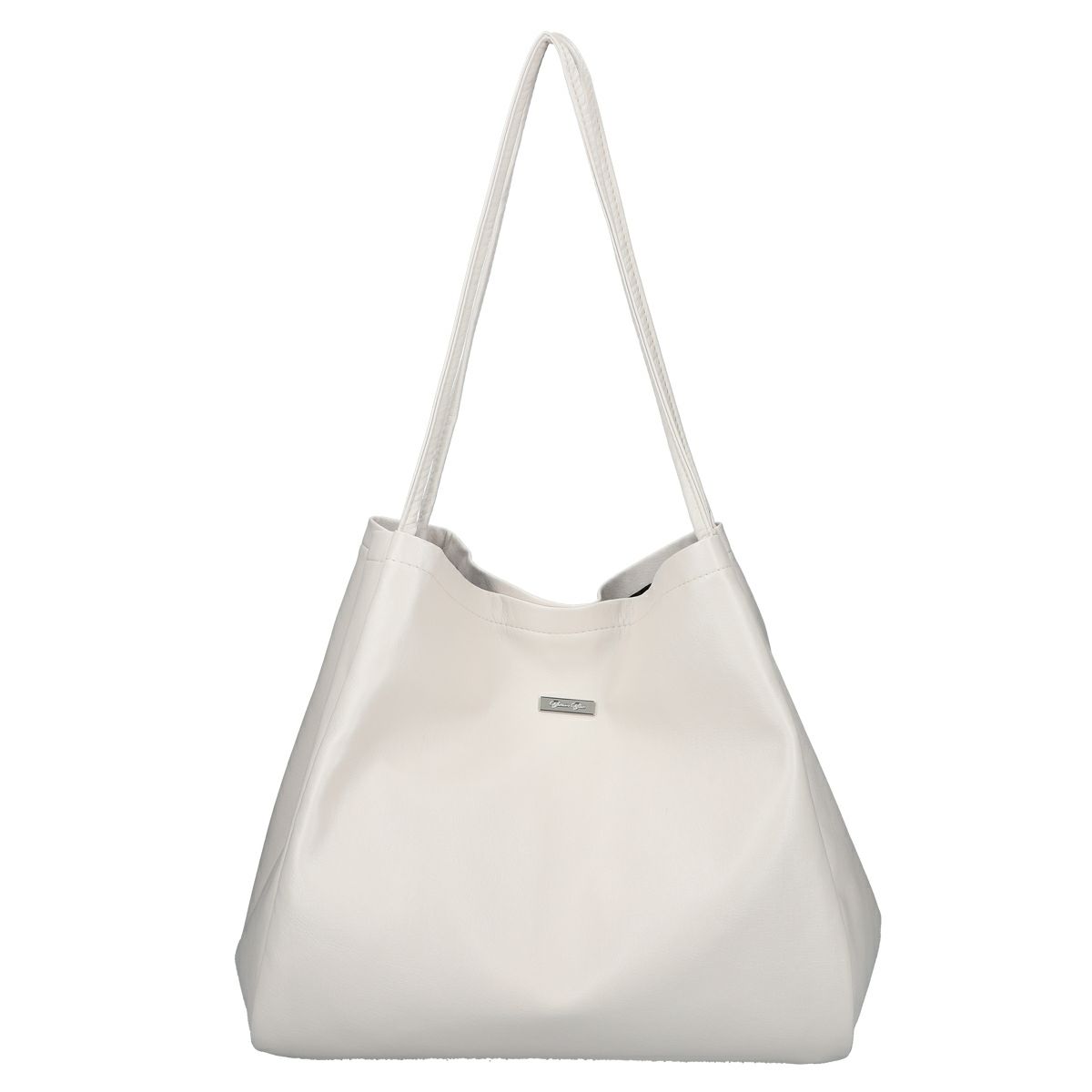 大容量ポーチ付きシンプルトートバック