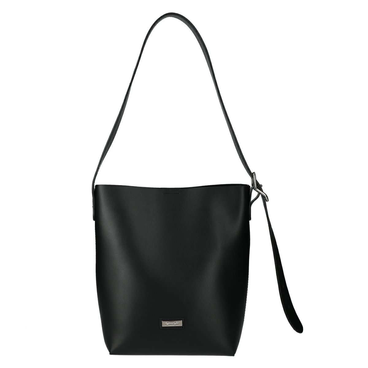 バックルデザインミニポーチ付きショルダーバッグ