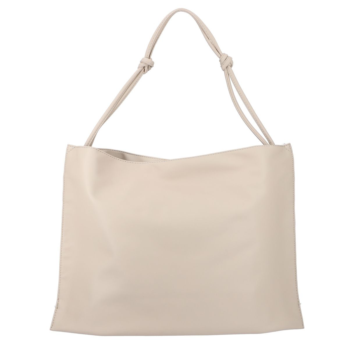 メタルロゴ付きシンプルトートバッグ