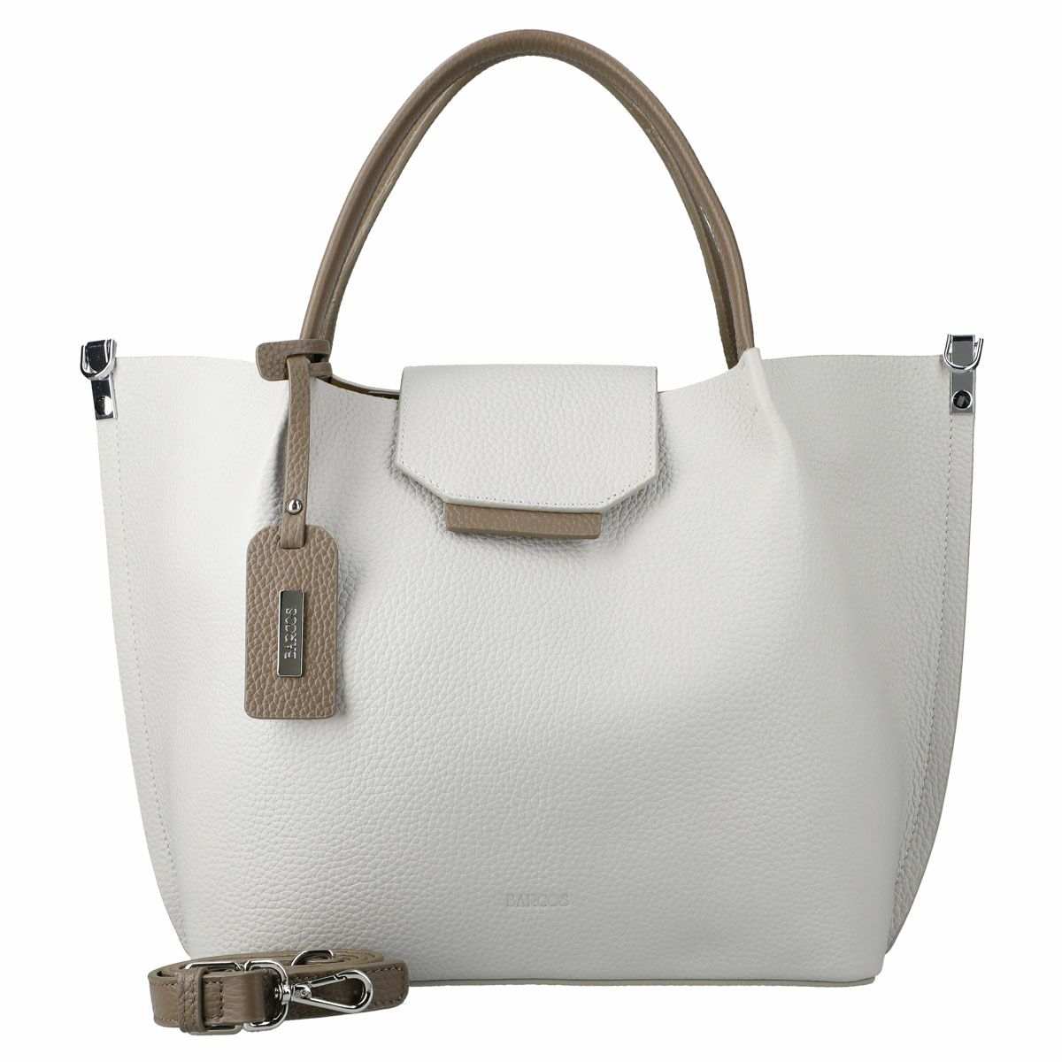 シュリンクレザーバイカラーハンドバッグ＜シャーロット＞