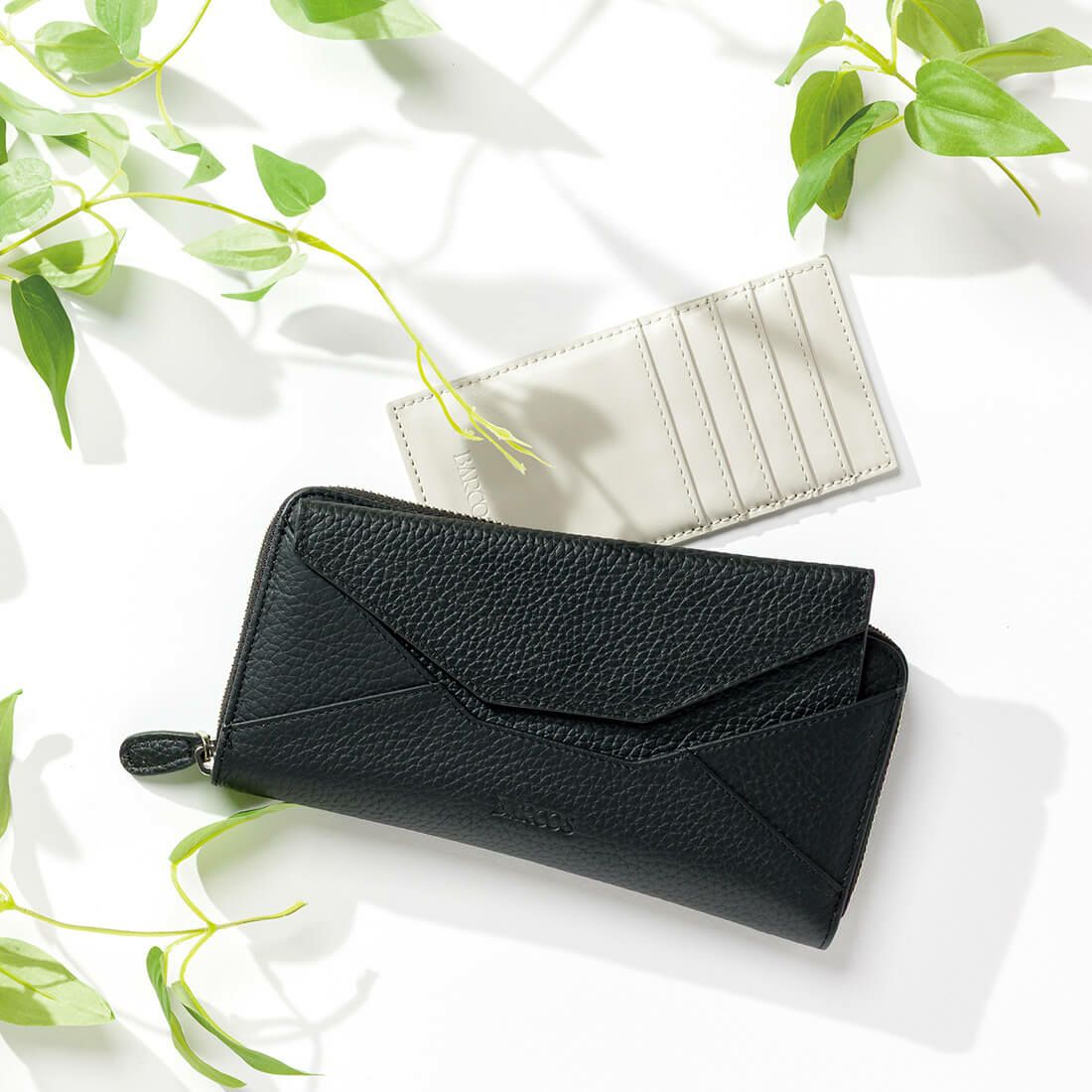 シュリンクレザーバイカラーロングウォレット＜ベロニカ＞