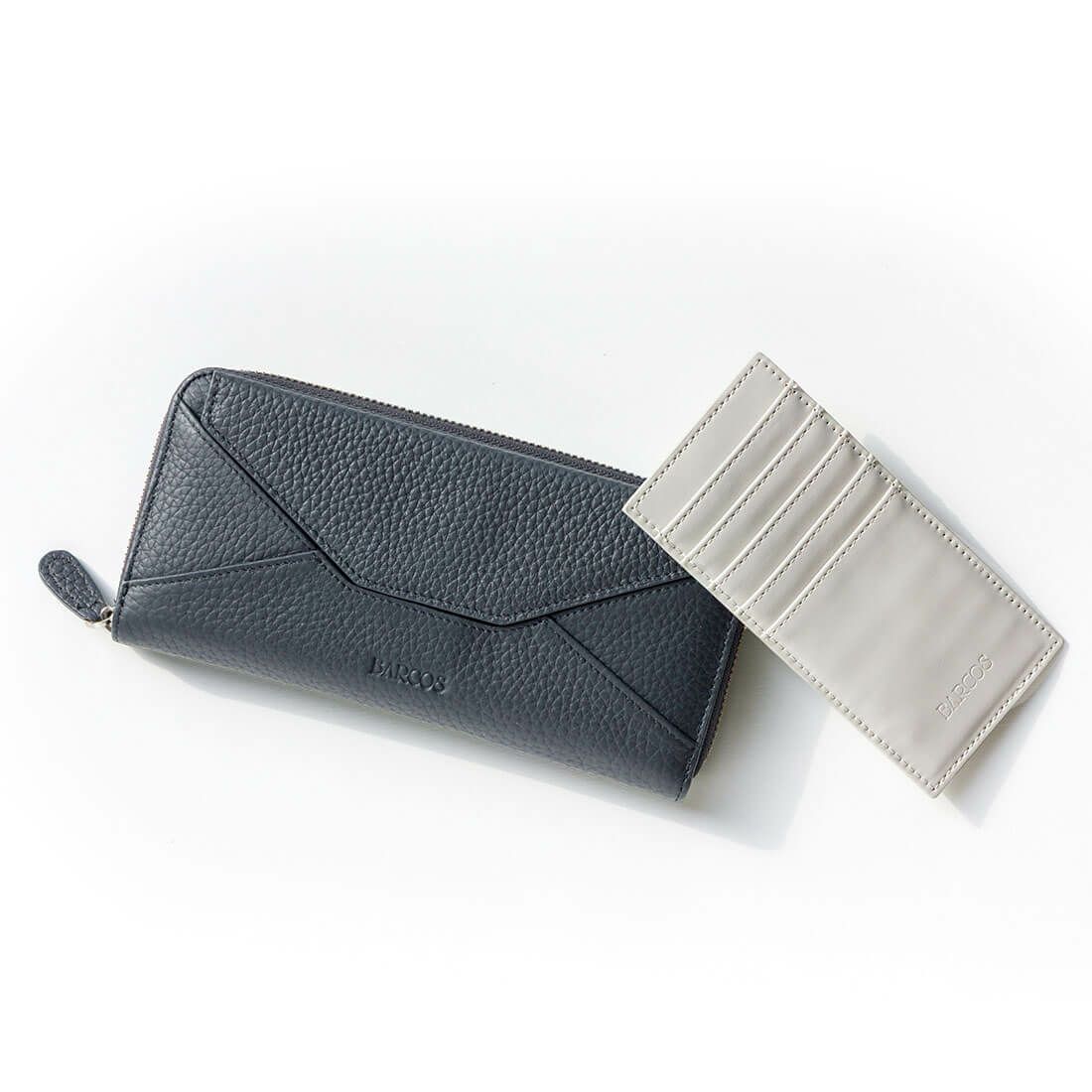 シュリンクレザーバイカラーロングウォレット＜ベロニカ＞