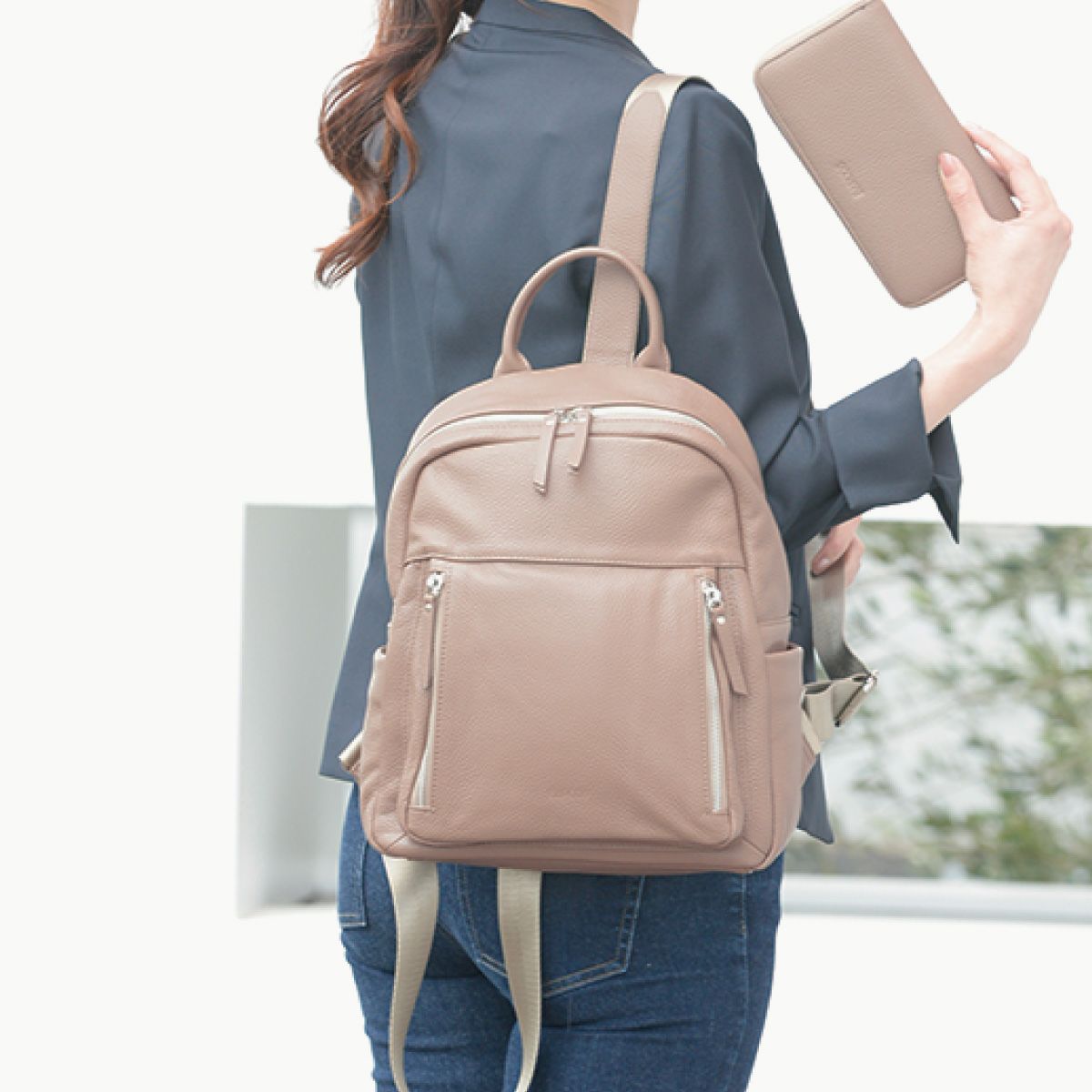 【セット商品】シュリンクレザーリュックサック＆財布＜アクティブセット＞