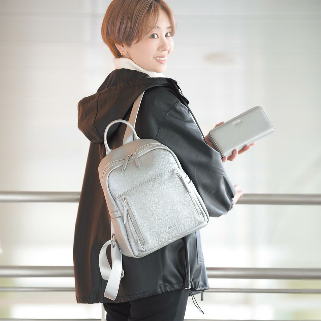 セット商品】シュリンクレザーリュックサック&財布<アクティブ セット商品】シュリンクレザーリュックサック&財布<アクティブ