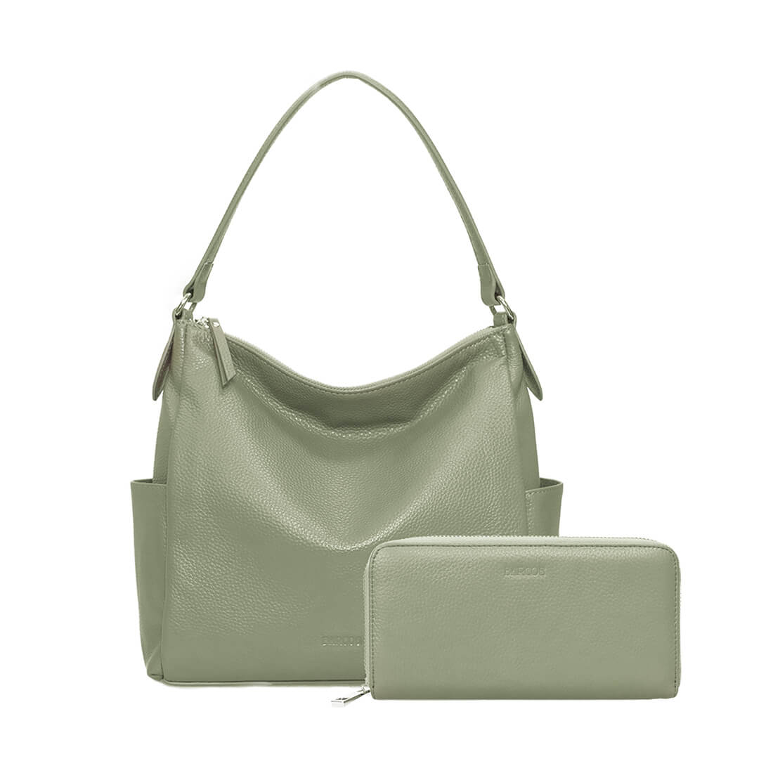 【セット商品】シュリンクレザーショルダーバッグ＆財布＜カジュアルセット＞