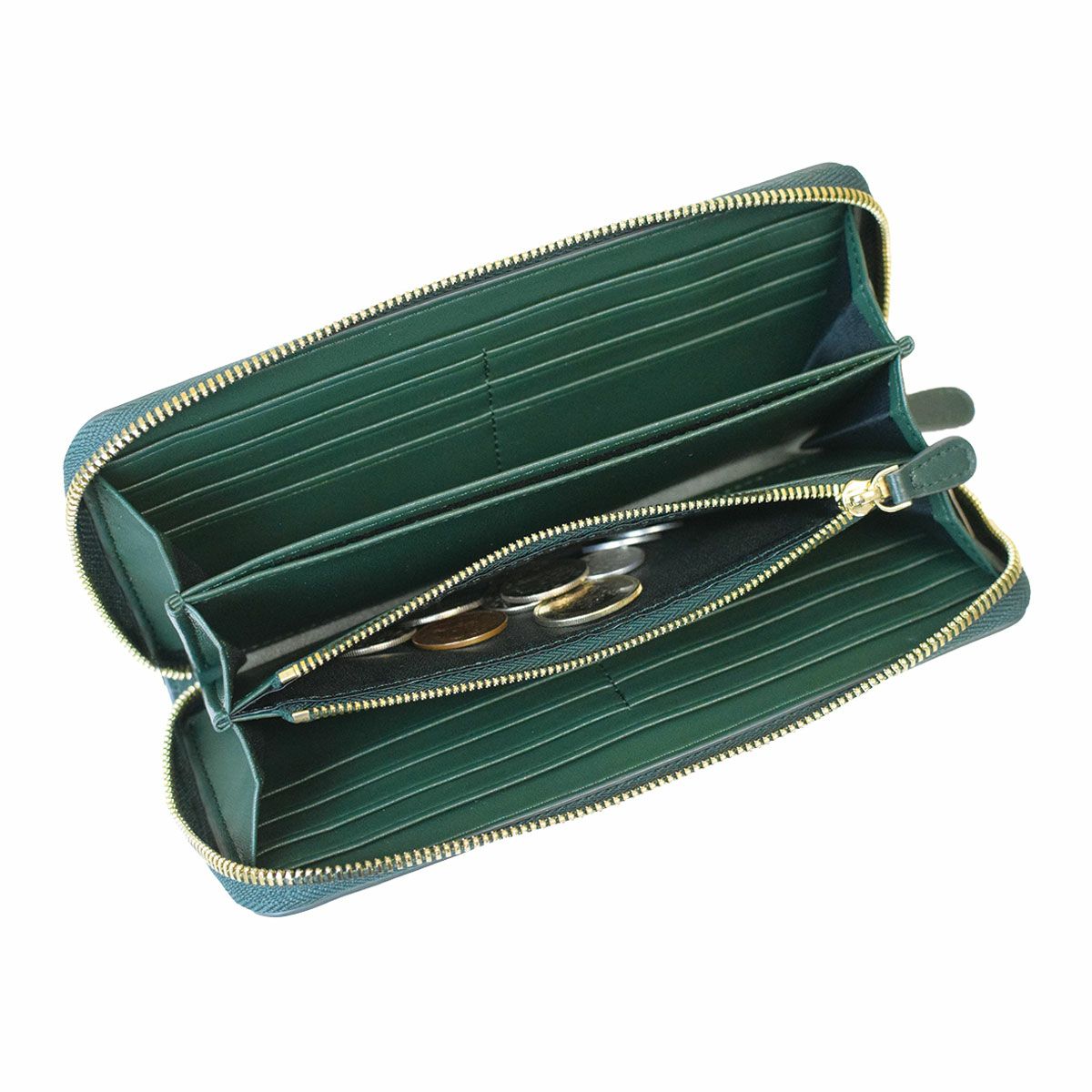 GLウォレット ゴートレザーラウンド型財布＜カルロ＞