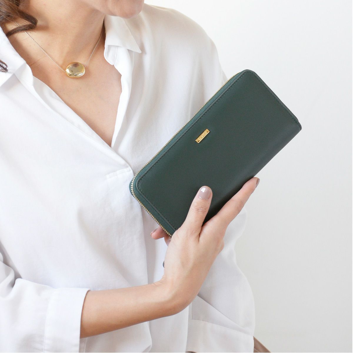 GLウォレット ゴートレザーラウンド型財布＜カルロ＞